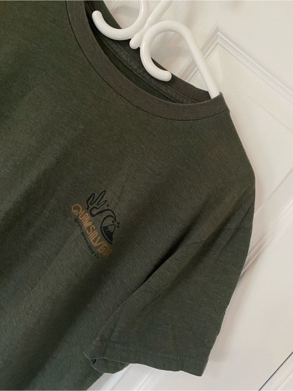3/25$ Quiksilver Dark Olive Logo Surf Tee